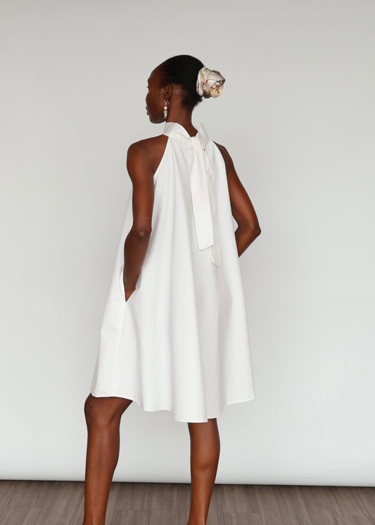 Cindy Cotton Dress - White