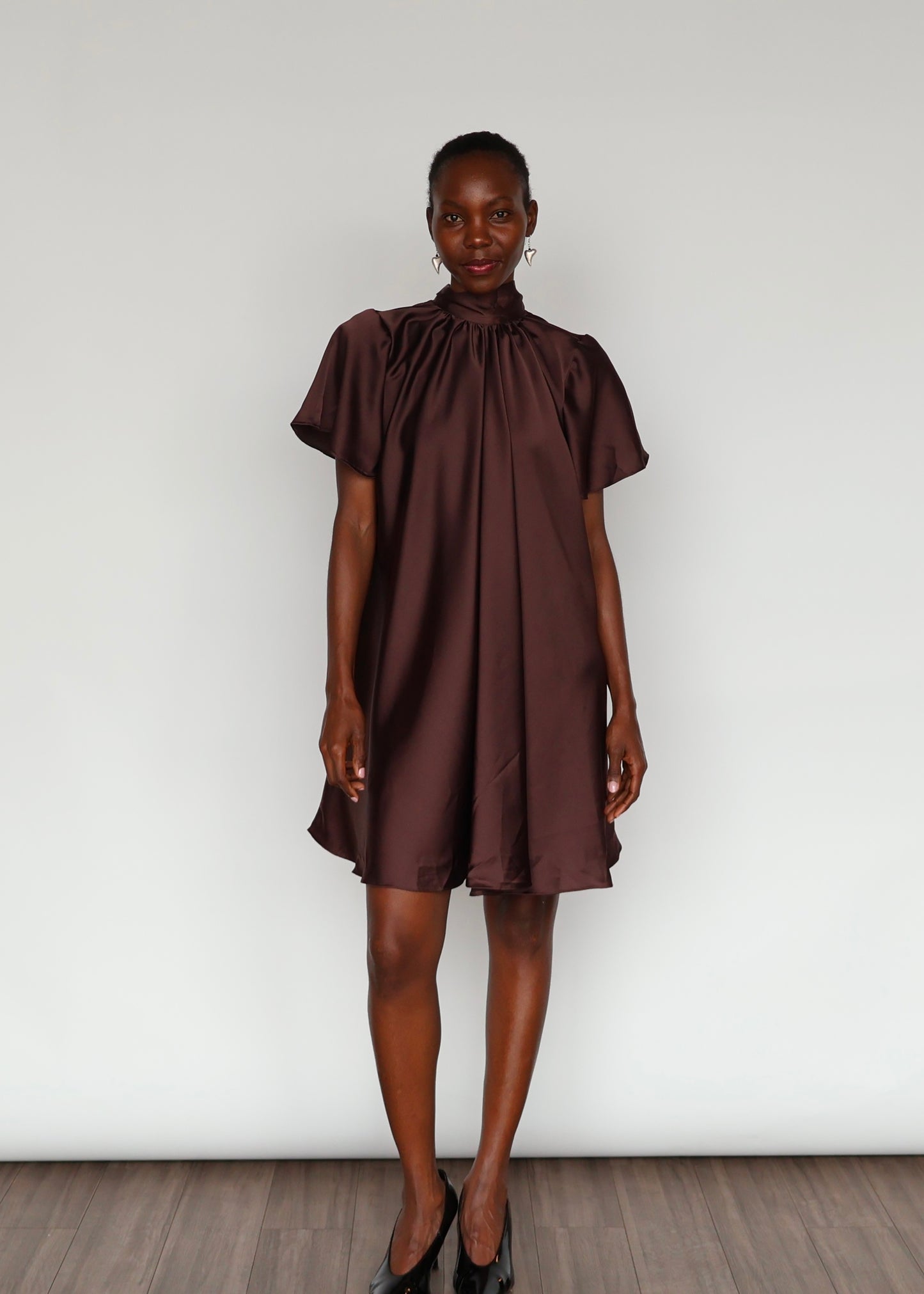 Nawiri Silky Crepe - Chocolate Brown