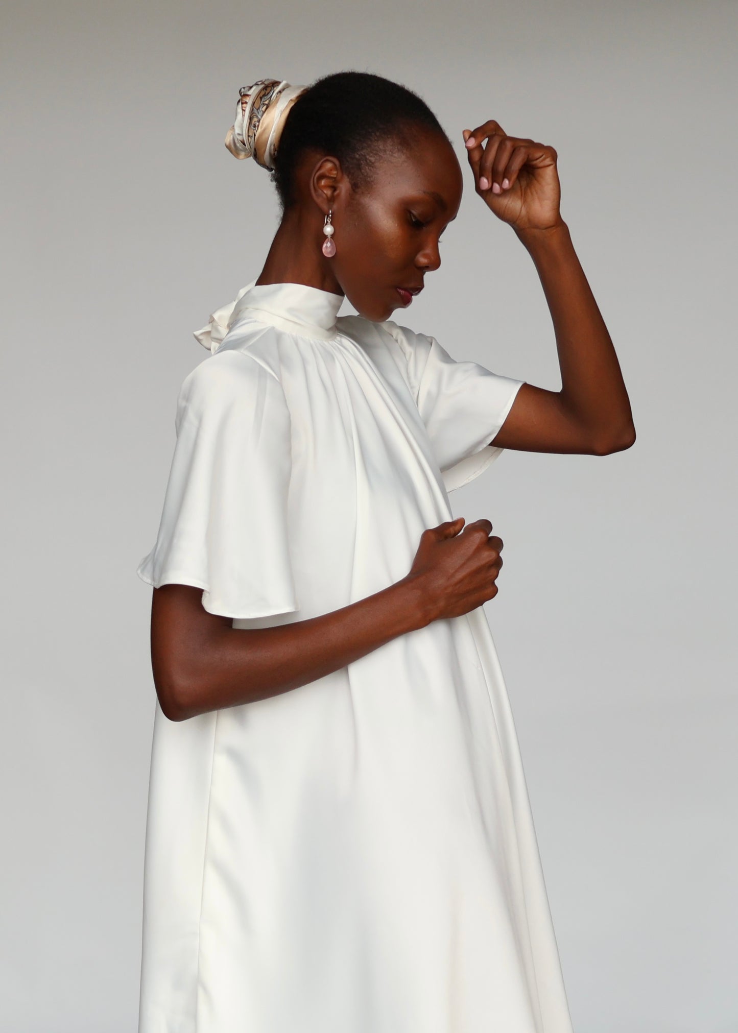 Nawiri Silky Crepe - White