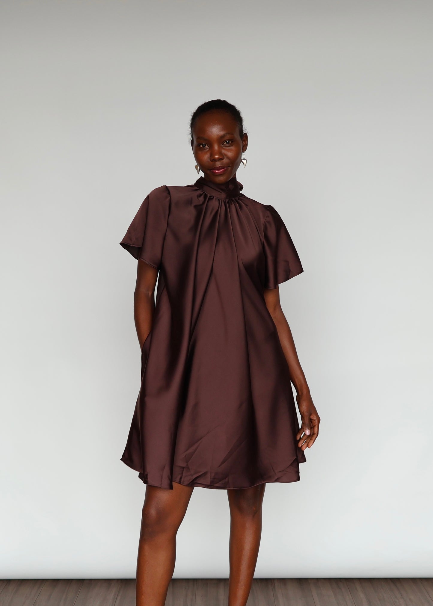 Nawiri Silky Crepe - Chocolate Brown