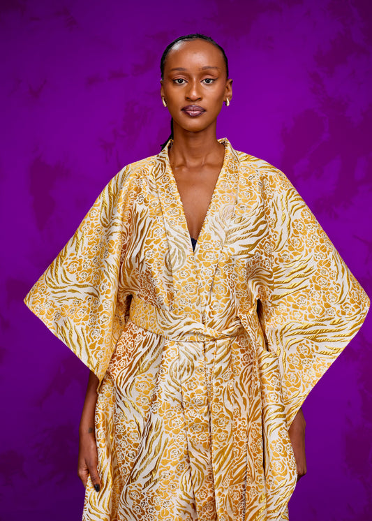 Aryana Structured Brocade Dress