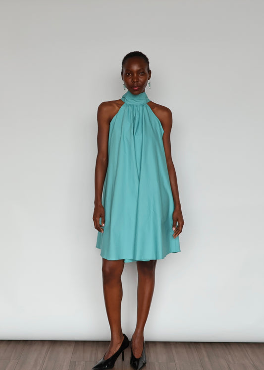 Cindy Cotton Dress - Baby Blue
